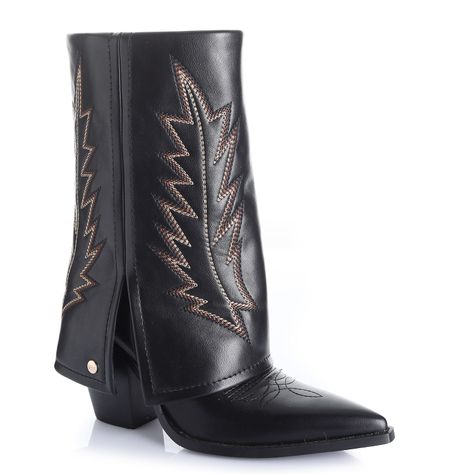 Bota Mujer Negro Via Uno 12513305-3