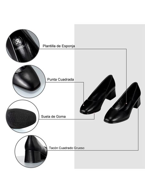 Zapatos Negro Formal Mujer Weide GH105-1-6