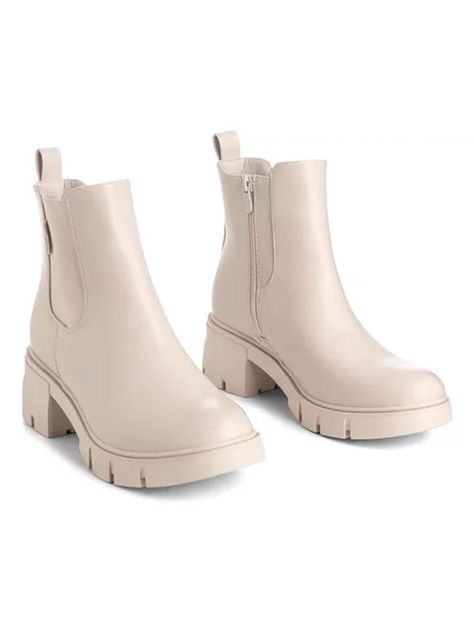 Botin Mujer Adriana Beige Weide-2