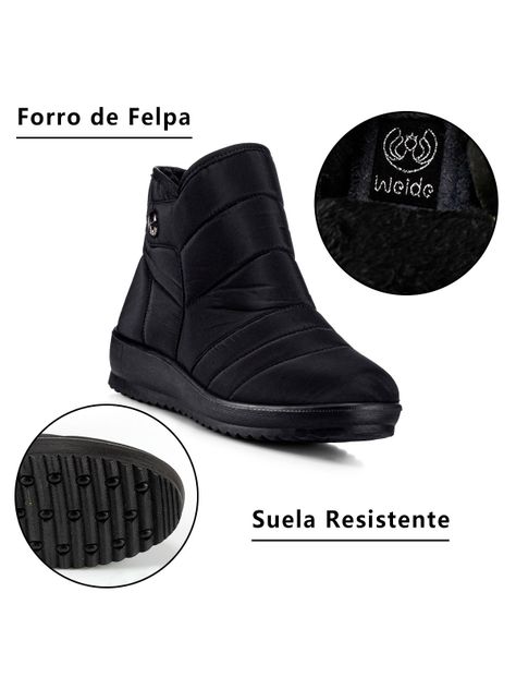 Botin Negro Casual Mujer Weide TFA189-5