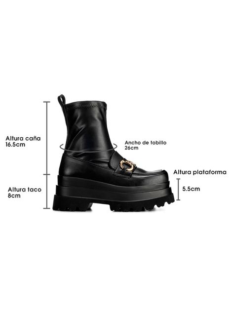 Botin Negro Casual Mujer Weide CZY578-5