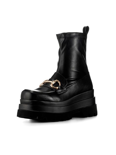 Botin Negro Casual Mujer Weide CZY578-0