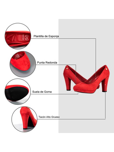 Zapatos Rojo Casual Mujer Weide GH107-6