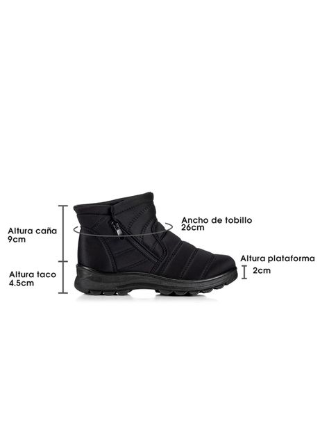 Botin Negro Casual Mujer Weide TFA191-7