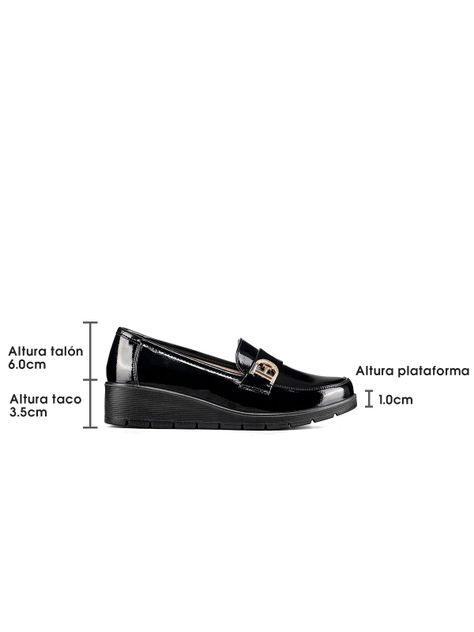Mocasin Casual Mujer Charol Vintage Comodo Cuña Weide JML10-3