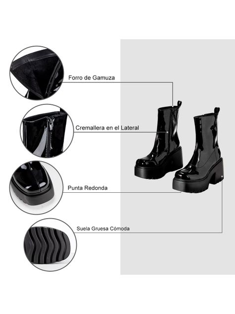 Botin Negro Casual Mujer Weide CZY589-6