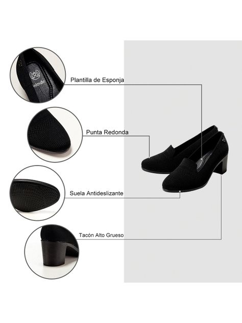 Zapatos Negro Casual Mujer Weide GH115-5