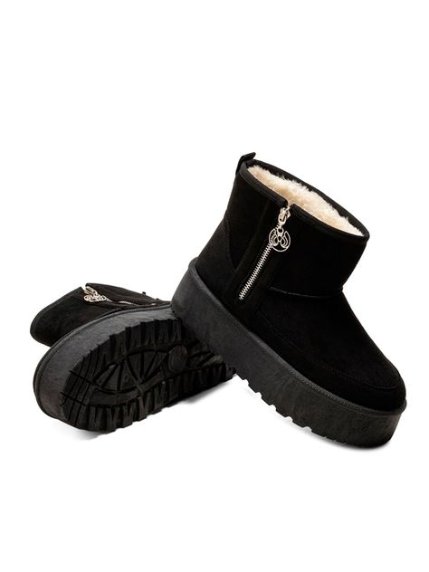 Botin Negro Casual Mujer Weide LT121-3
