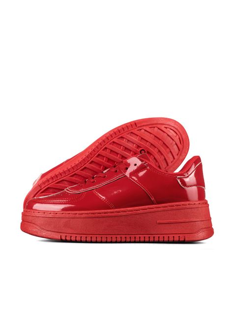 Zapatilla Deportiva Plataforma Charol Mujer Weide LT132-2