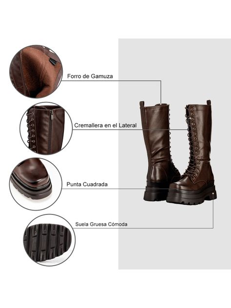 Bota Marron Casual Mujer Weide CZY579-6