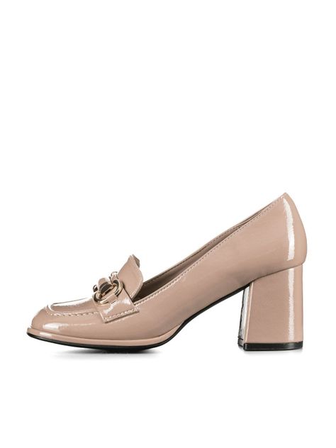 Zapatos Mocasin casual Taco Alto Charol Mujer Weide GH131-4