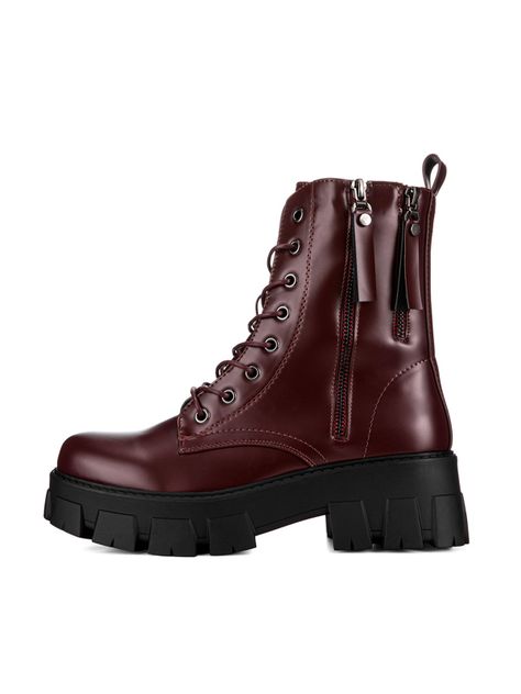 Botin Burdeo Casual Mujer Weide CZY576-2
