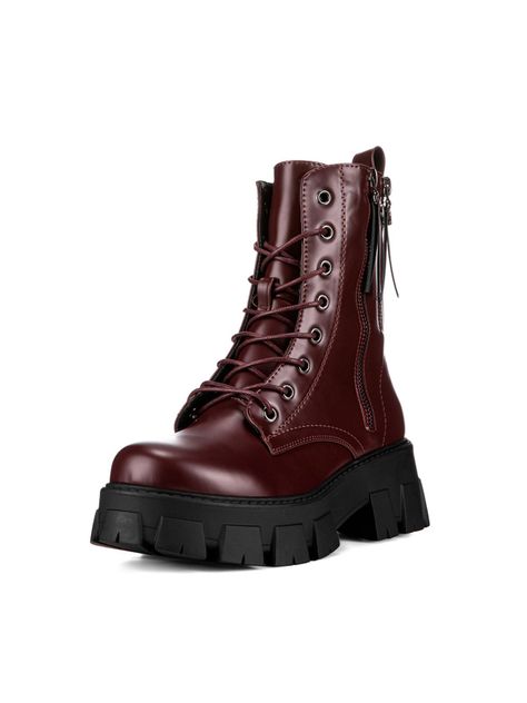 Botin Burdeo Casual Mujer Weide CZY576-0