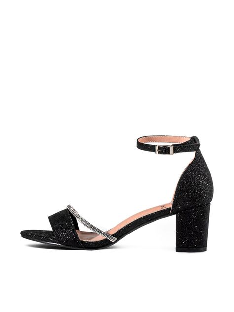 Sandalia Taco Fiesta Negra Mujer Weide YOU132-1