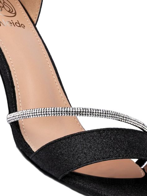 Sandalia Taco Fiesta Negra Mujer Weide YOU132-3