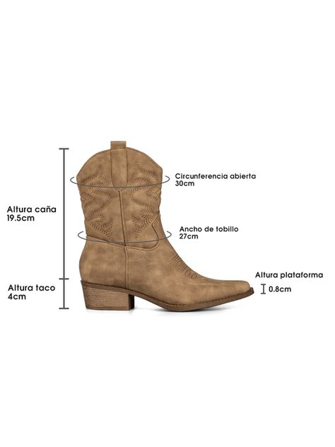 Botin Casual Mujer Moda Vintage Cowboy Bordado Weide QBM20-5