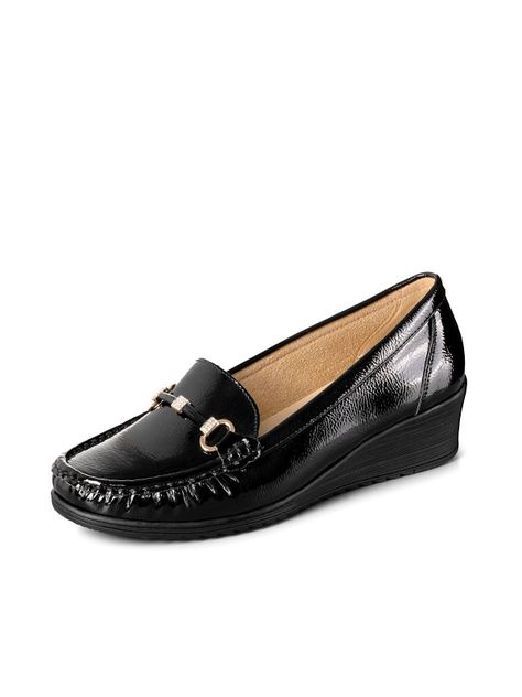 Mocasin Casual Mujer Vintage Cuña Charol Metalica Weide JS73-0