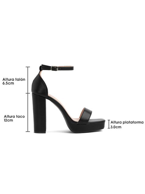 Sandalia Taco Fiesta Negra Mujer Weide YOU189-4