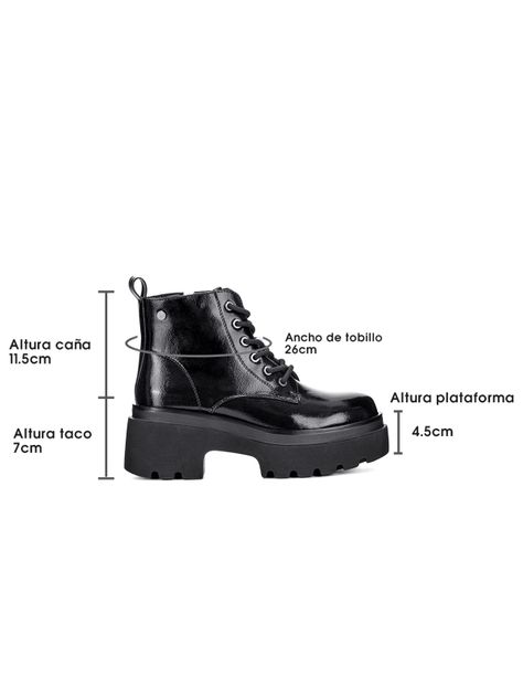 Botin Negro Casual Mujer Weide DH31B-3