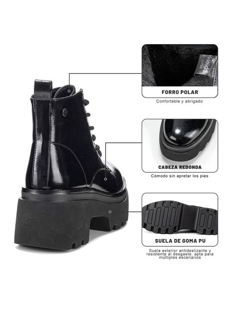 Botin Negro Casual Mujer Weide DH31B-5