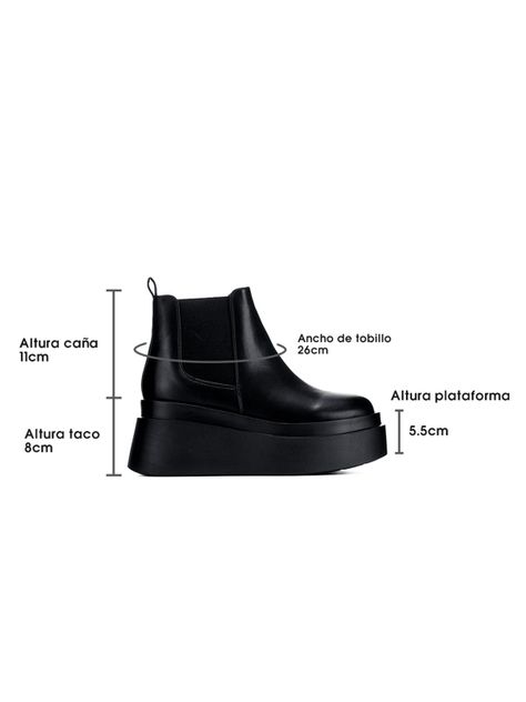 Botin Negro Casual Mujer Weide CZY587-5