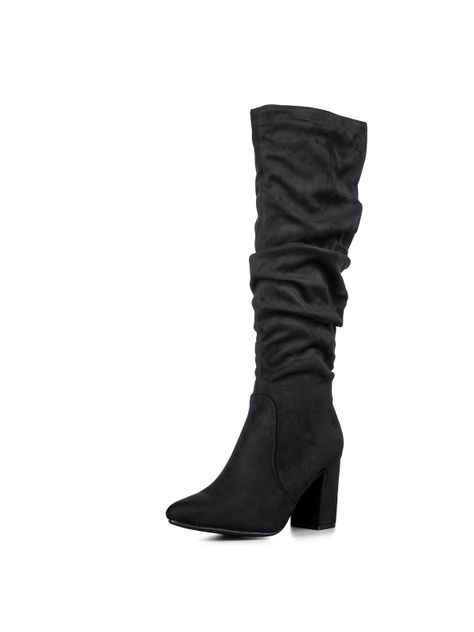 Botas Largas Mujer Casual Gamuza Tacon Grueso Weide HX512-0