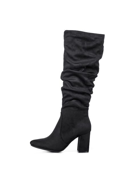 Botas Largas Mujer Casual Gamuza Tacon Grueso Weide HX512-1