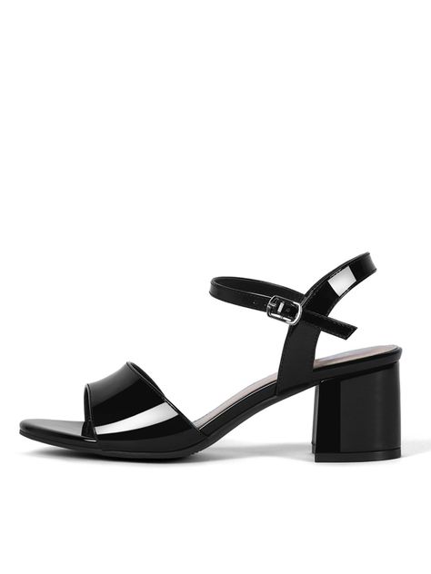 Sandalia Casual Taco Negra Mujer Weide GH64-2