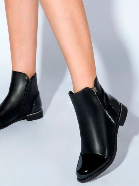 Botin Negro Casual Mujer Weide ZS50-9