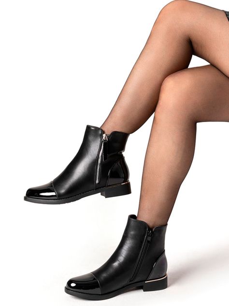 Botin Negro Casual Mujer Weide ZS50-1