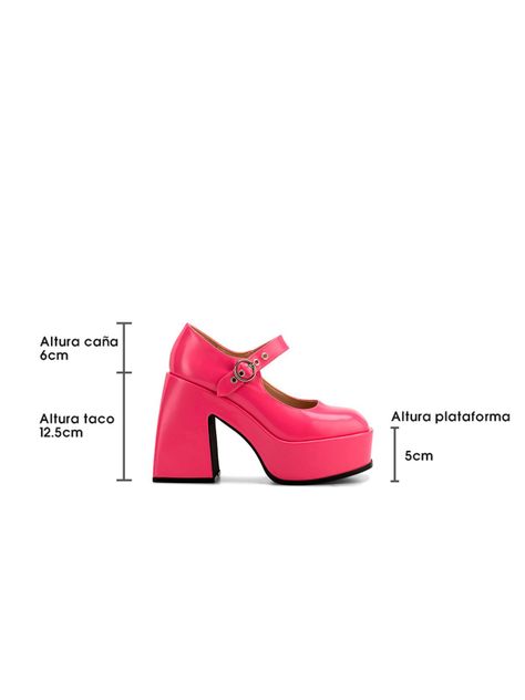 Zapato Taco Alto  Rosado Casual YL52 Weide-4