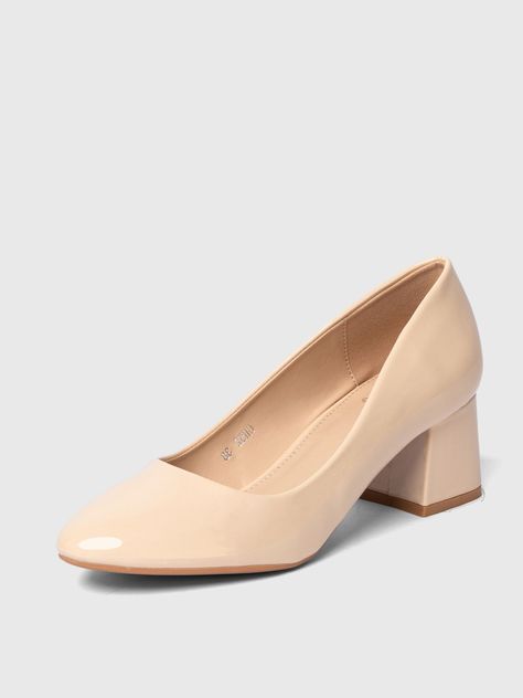 Zapatos Taco Beige Oficina Weide GH52-0
