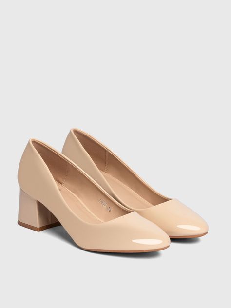 Zapatos Taco Beige Oficina Weide GH52-4