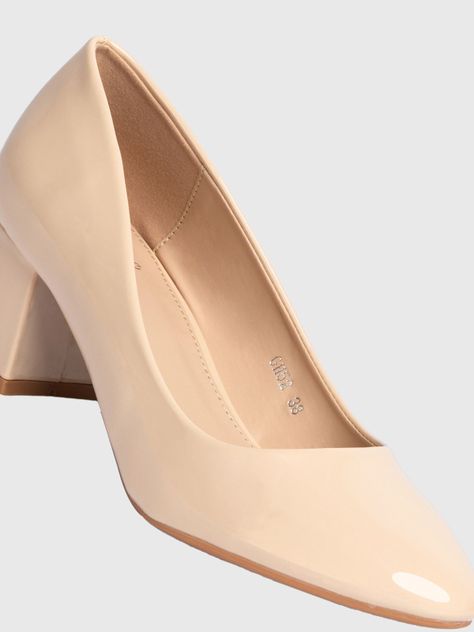 Zapatos Taco Beige Oficina Weide GH52-5