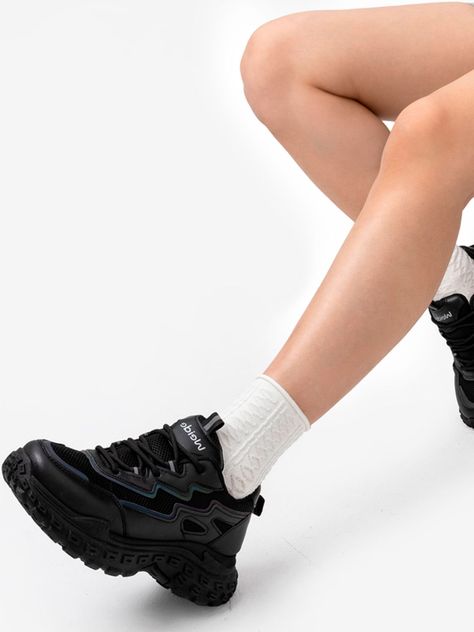 Zapatillas Negro Casual Mujer Weide SL02-1