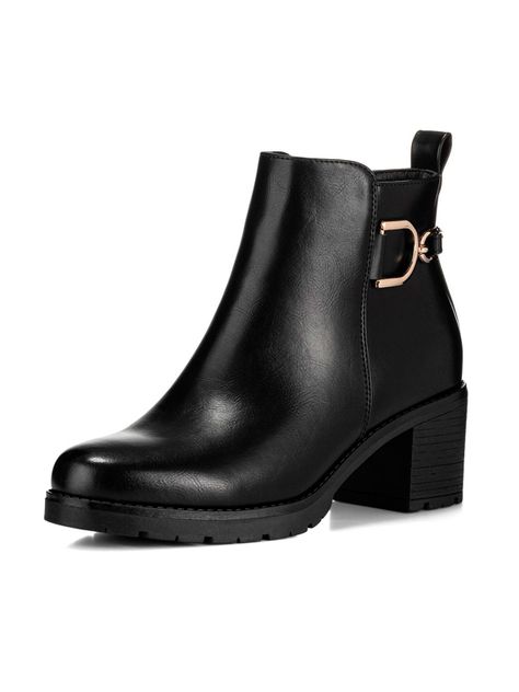Botin Negro Casual Mujer Weide QBM05-0