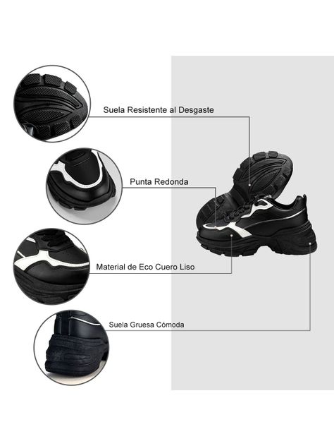 Zapatillas Negro Casual Mujer Weide SL06-6
