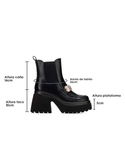 Botin Negro Casual Mujer Weide DH71-5