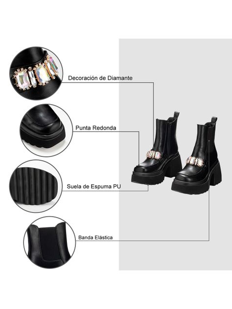 Botin Negro Casual Mujer Weide DH71-6