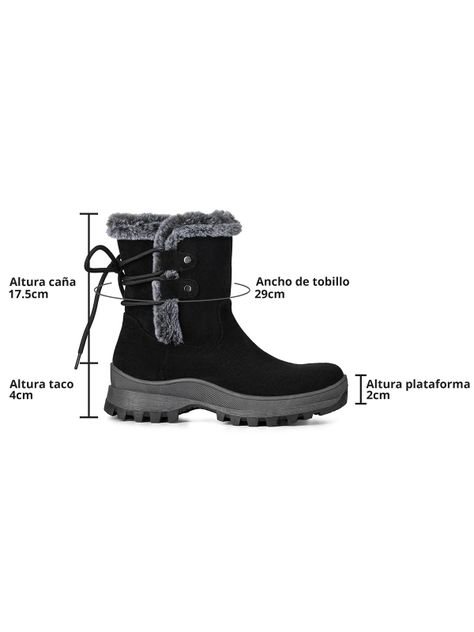 Botin Mujer Casual Con Felpa Plataforma Vintage Weide CZY611-6