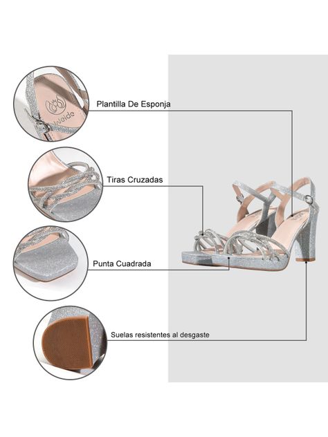 Sandalia Fiesta Glitter Elegante Mujer Weide YOU236-5
