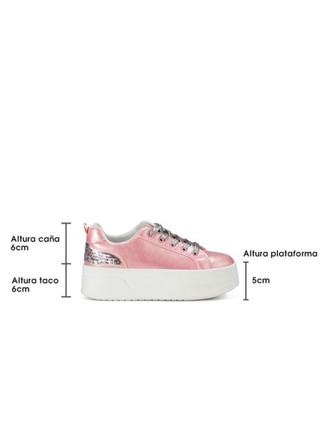 Zapatilla Plataforma Rosado Casual LT107 Weide-4