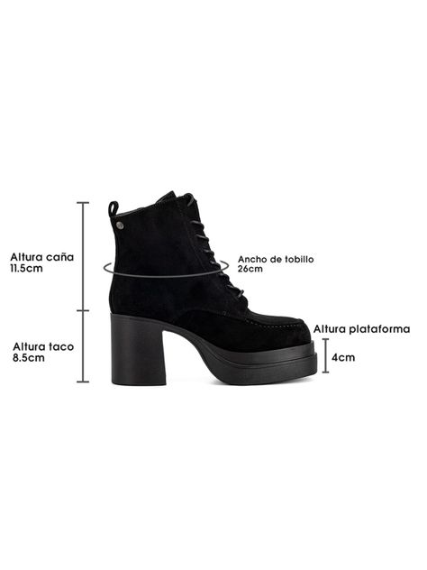 Botin Negro Casual Mujer Weide YL72-5