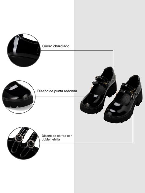Zapato Taco Negro Casual Mujer Weide YL57-6