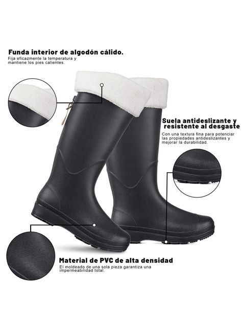 Bota De Agua Mujer Pvc Impermeable Casual Comodo Weide GH160-4