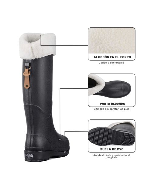 Bota De Agua Mujer Pvc Impermeable Casual Comodo Weide GH160-5