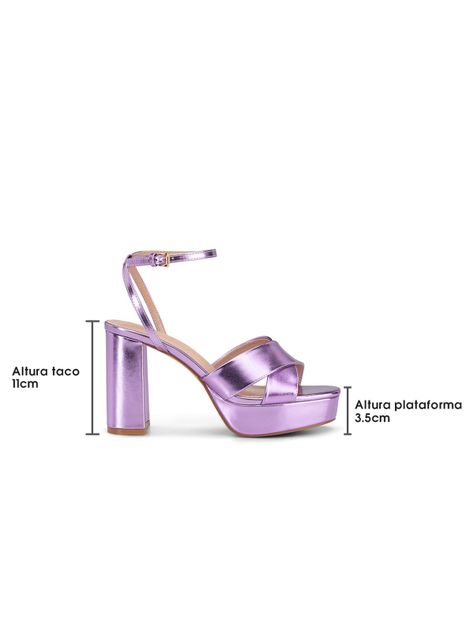 Sandalia Plataforma Morado Fiesta YJ26 Weide-4