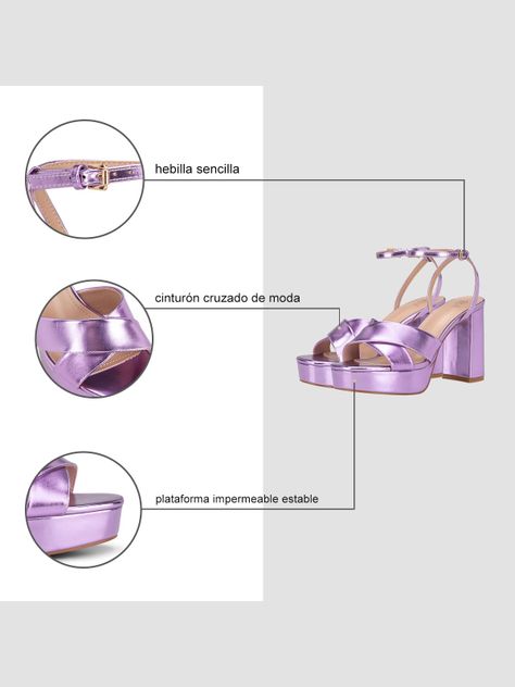 Sandalia Plataforma Morado Fiesta YJ26 Weide-5
