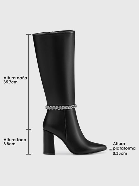Bota Mujer Elena Negro Weide-5