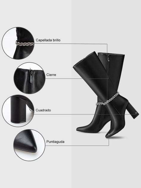 Bota Mujer Elena Negro Weide-6